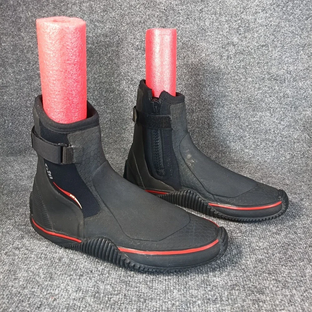 Gill Dinghy Sailing Boots Men Size 13 Black Red Boating Deck Water Shoes